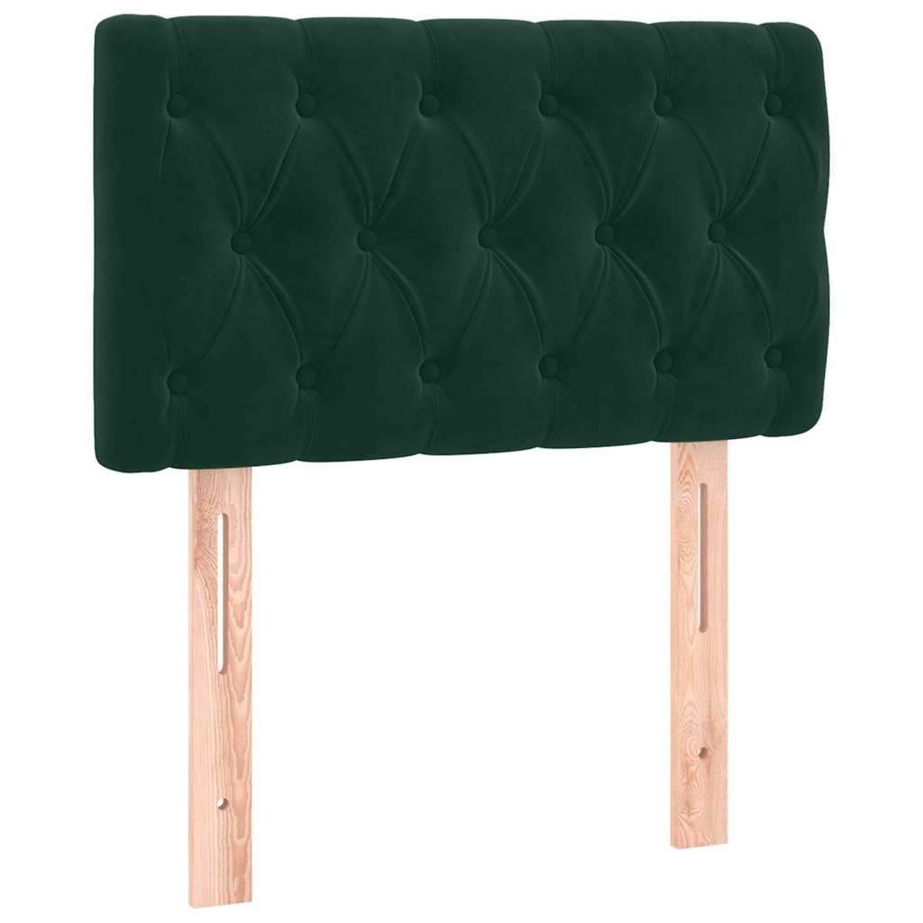 Sommier à lattes de lit et matelas Vert foncé 80x200 cm Velours - XIOS