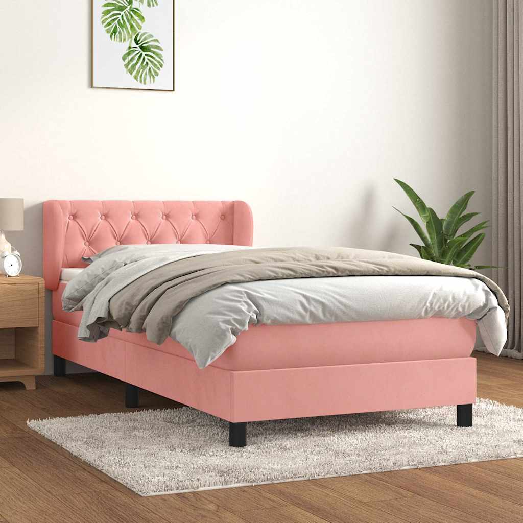 Sommier à lattes de lit et matelas Rose 80x200 cm Velours