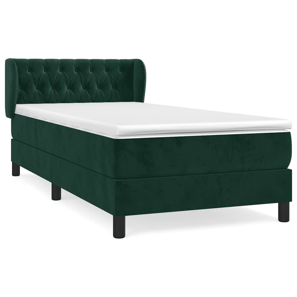 Sommier à lattes de lit avec matelas Vert foncé 90x190 cm - XIOS