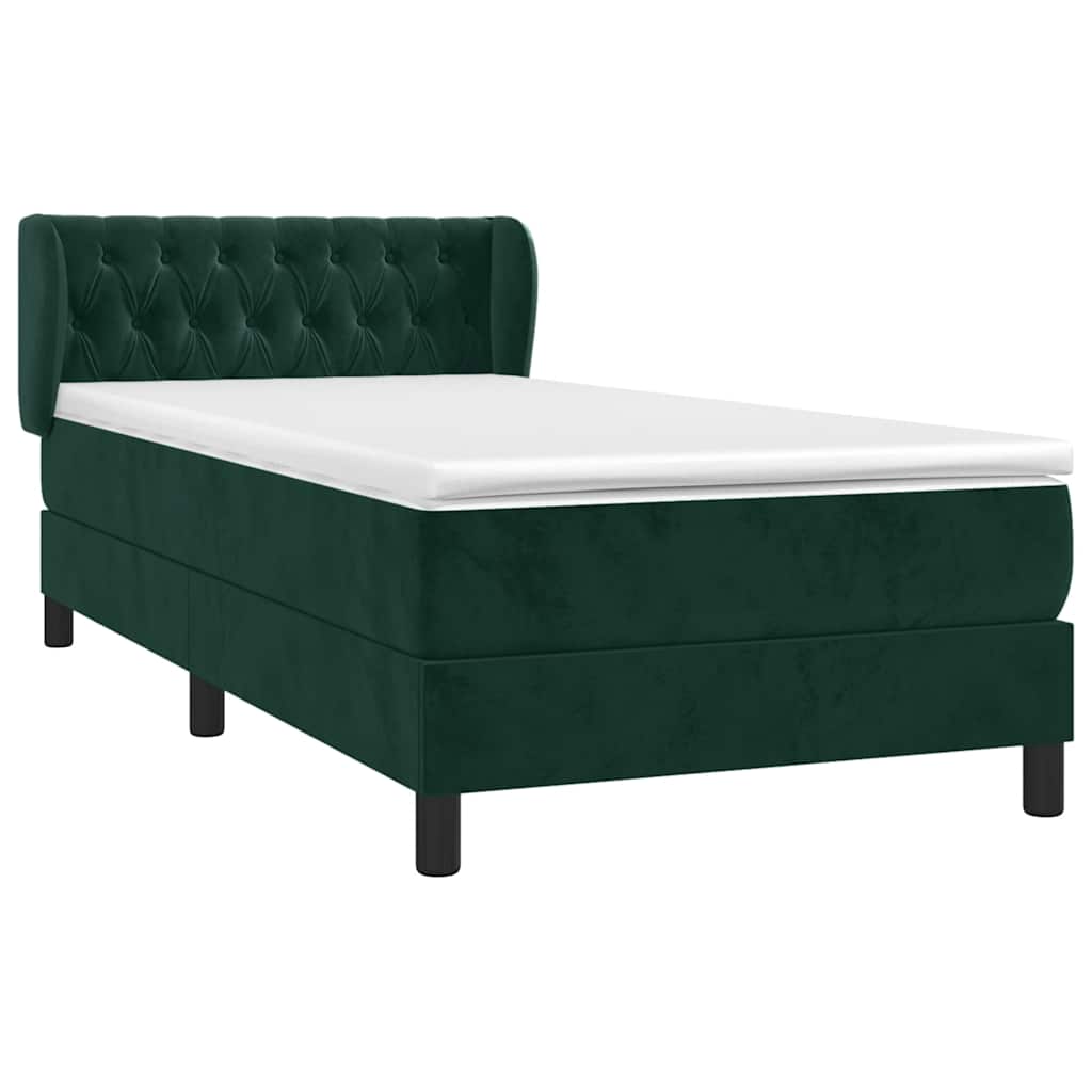Sommier à lattes de lit avec matelas Vert foncé 90x190 cm - XIOS