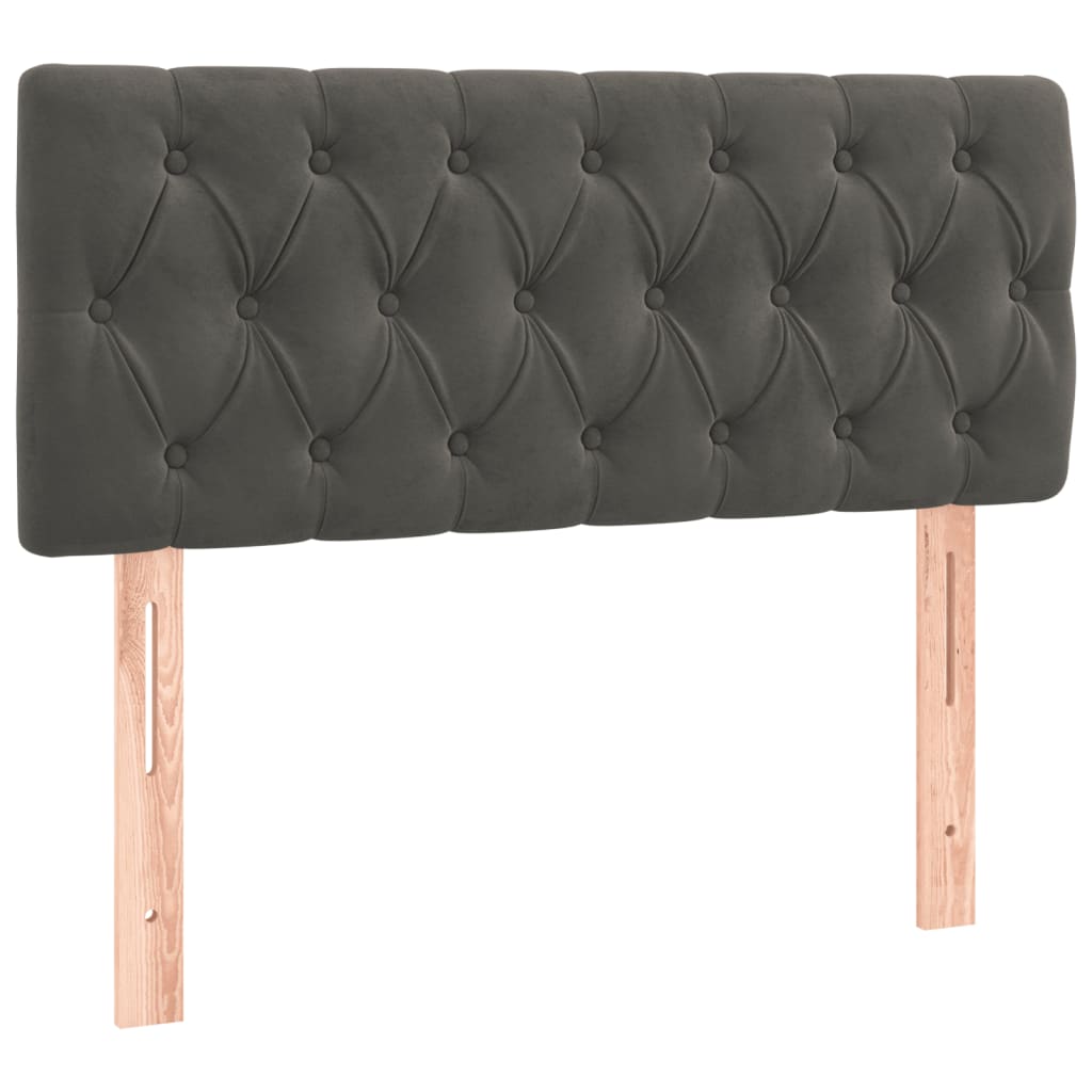 Sommier à lattes de lit et matelas Gris foncé 90x200 cm Velours - XIOS