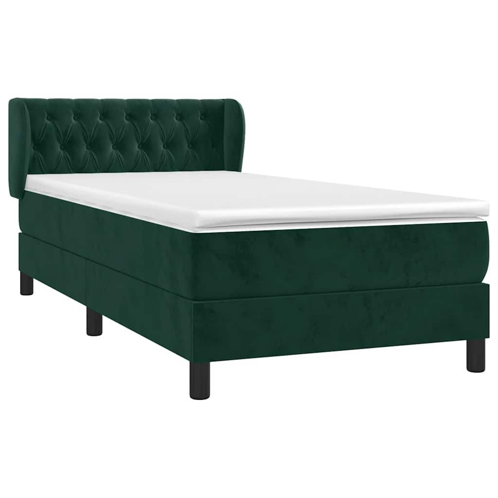 Sommier à lattes de lit avec matelas Vert foncé 90x200 cm - XIOS