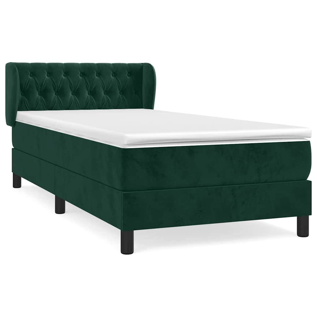 Sommier à lattes de lit avec matelas Vert foncé 100x200 cm - XIOS