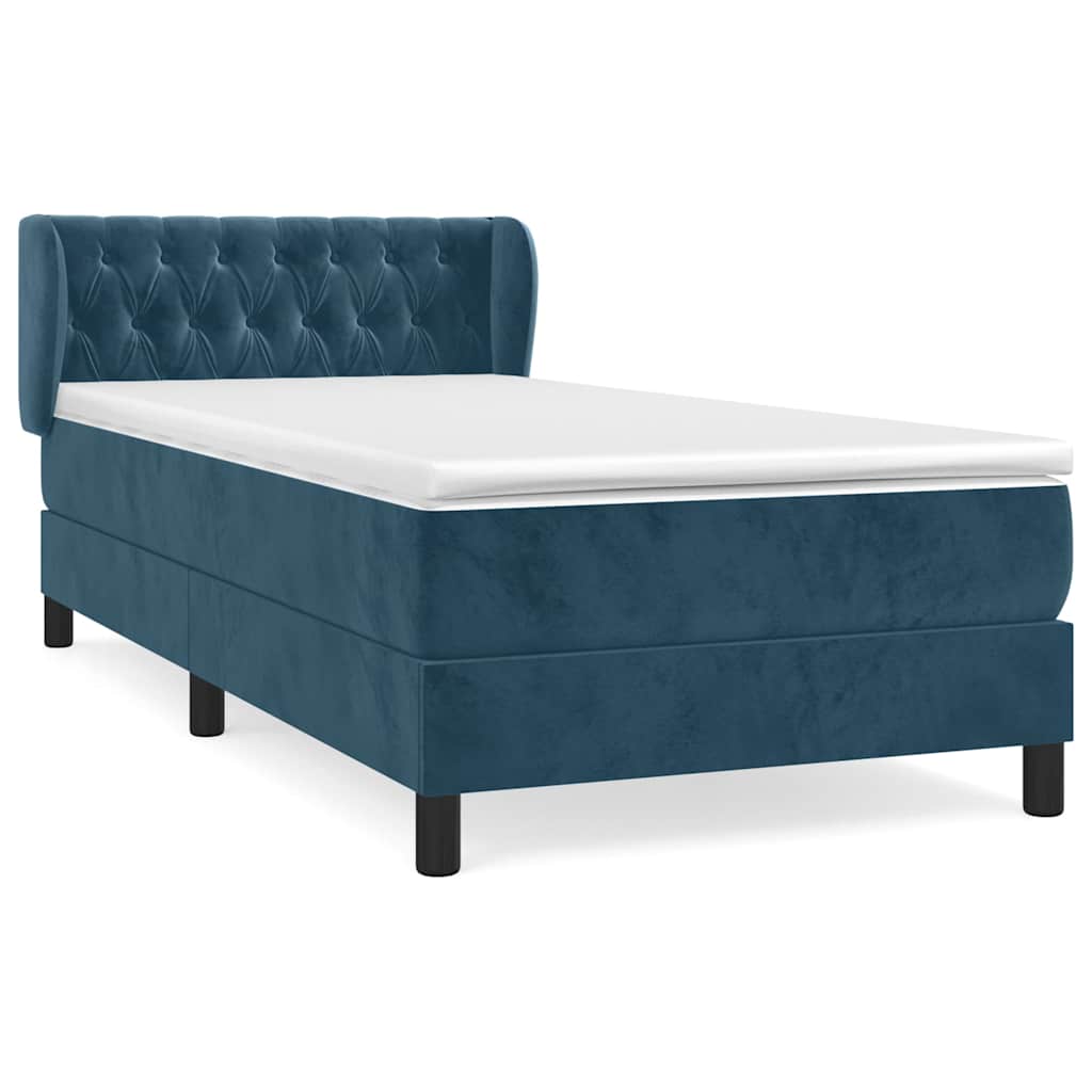 Sommier à lattes de lit avec matelas Bleu foncé 100x200 cm - XIOS