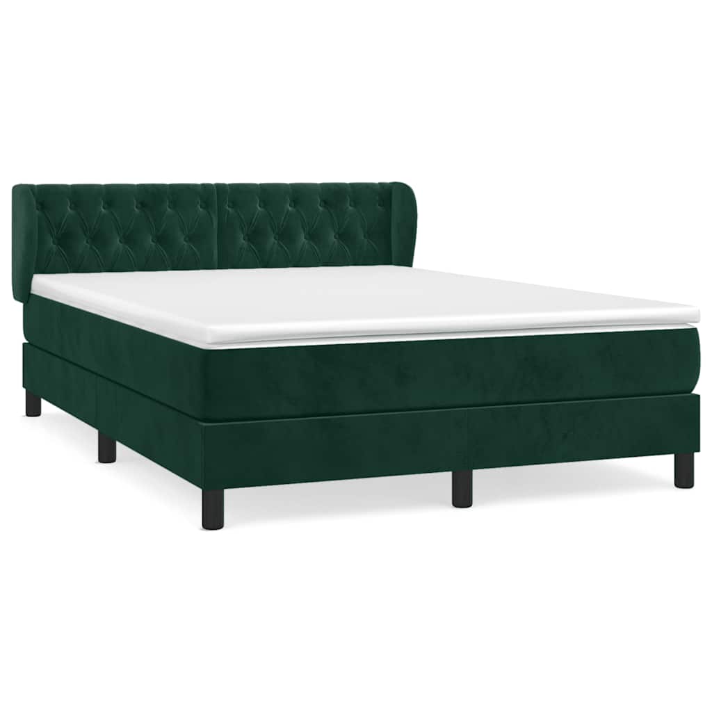 Sommier à lattes de lit et matelas Vert foncé 140x200cm Velours - XIOS