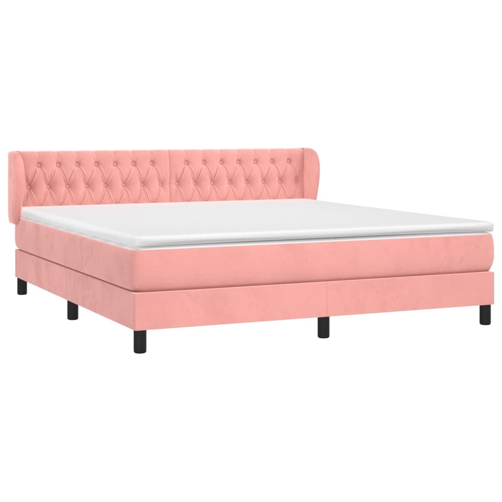 Sommier à lattes de lit avec matelas Rose 180x200 cm Velours - XIOS