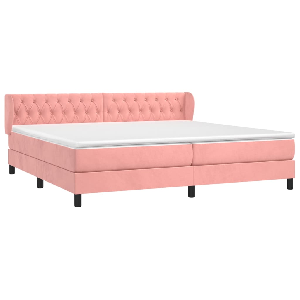 Sommier à lattes de lit avec matelas Rose 200x200 cm Velours - XIOS