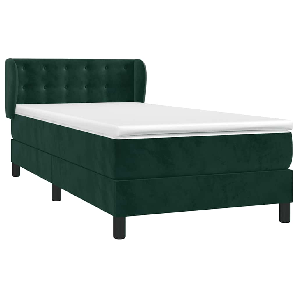 Sommier à lattes de lit et matelas Vert foncé 80x200 cm Velours - XIOS