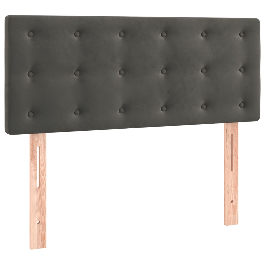 Sommier à lattes de lit et matelas Gris foncé 90x200 cm Velours - XIOS