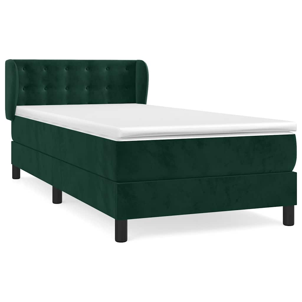 Sommier à lattes de lit avec matelas Vert foncé 90x200 cm - XIOS