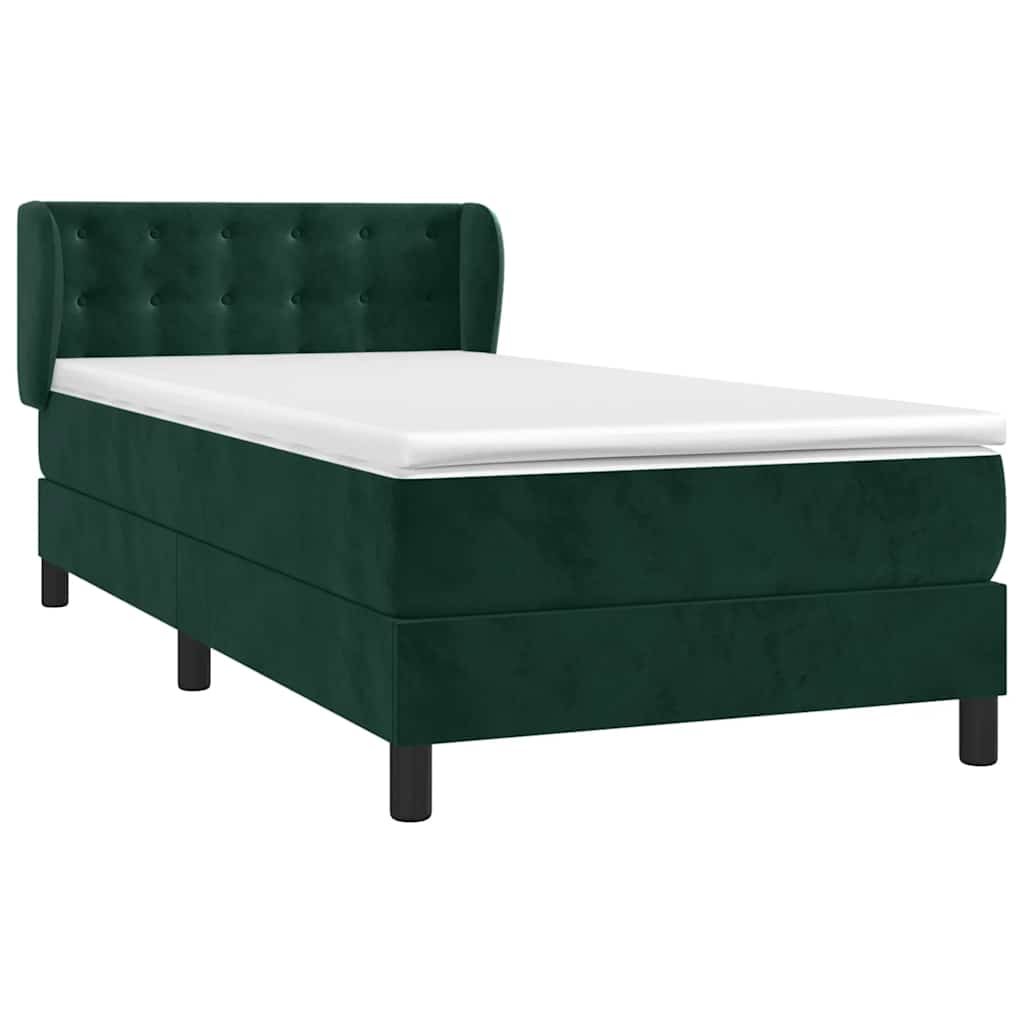 Sommier à lattes de lit avec matelas Vert foncé 90x200 cm - XIOS