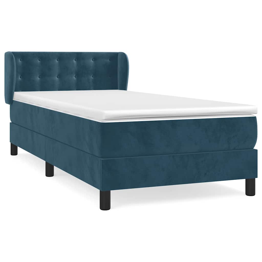 Sommier à lattes de lit avec matelas Bleu foncé 90x200 cm - XIOS