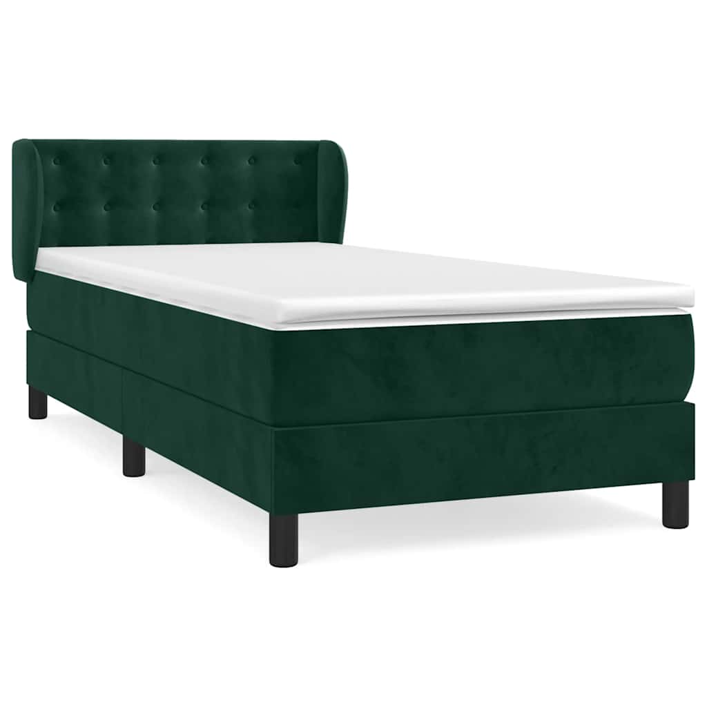 Sommier à lattes de lit avec matelas Vert foncé 100x200 cm - XIOS