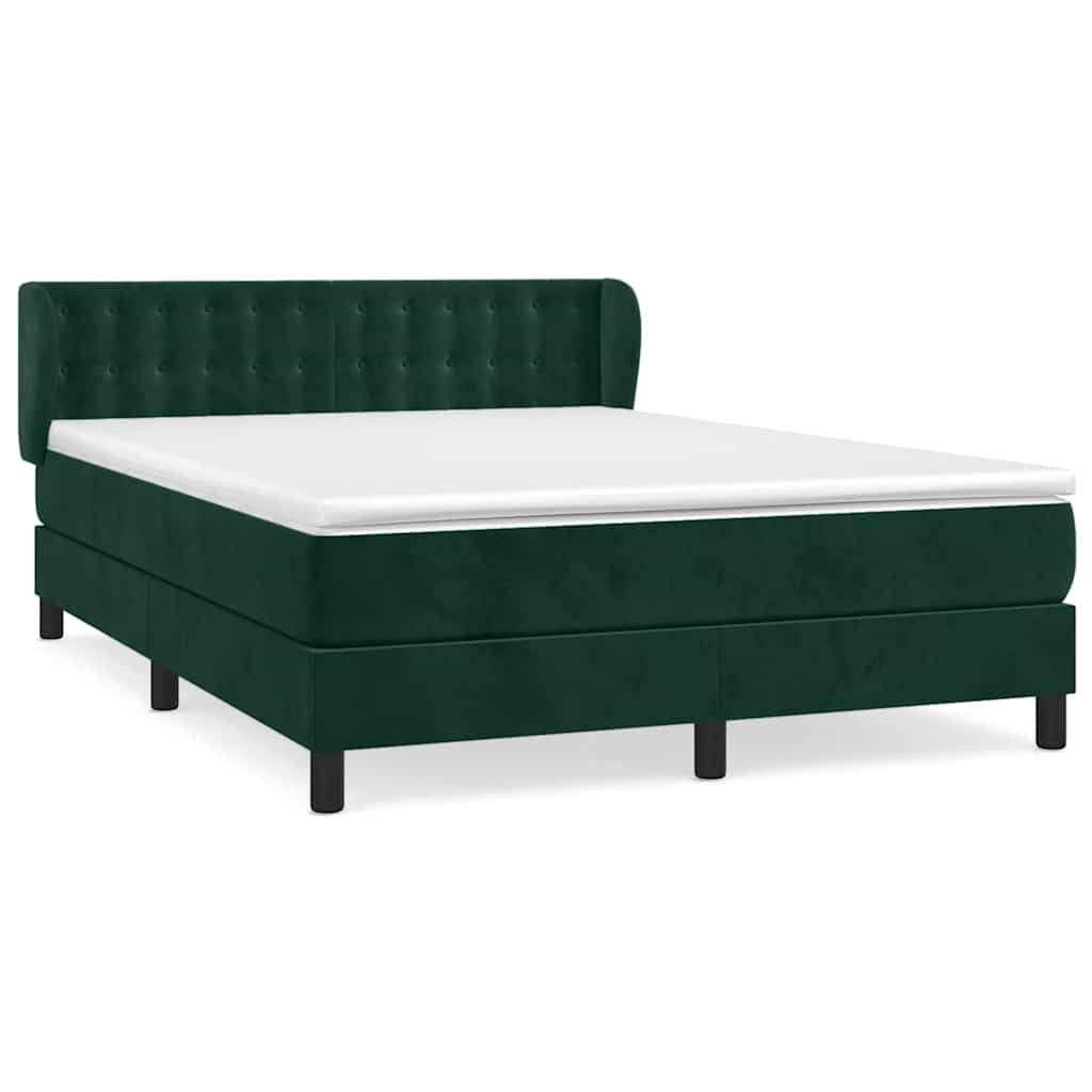 Sommier à lattes de lit et matelas Vert foncé 140x190cm Velours - XIOS