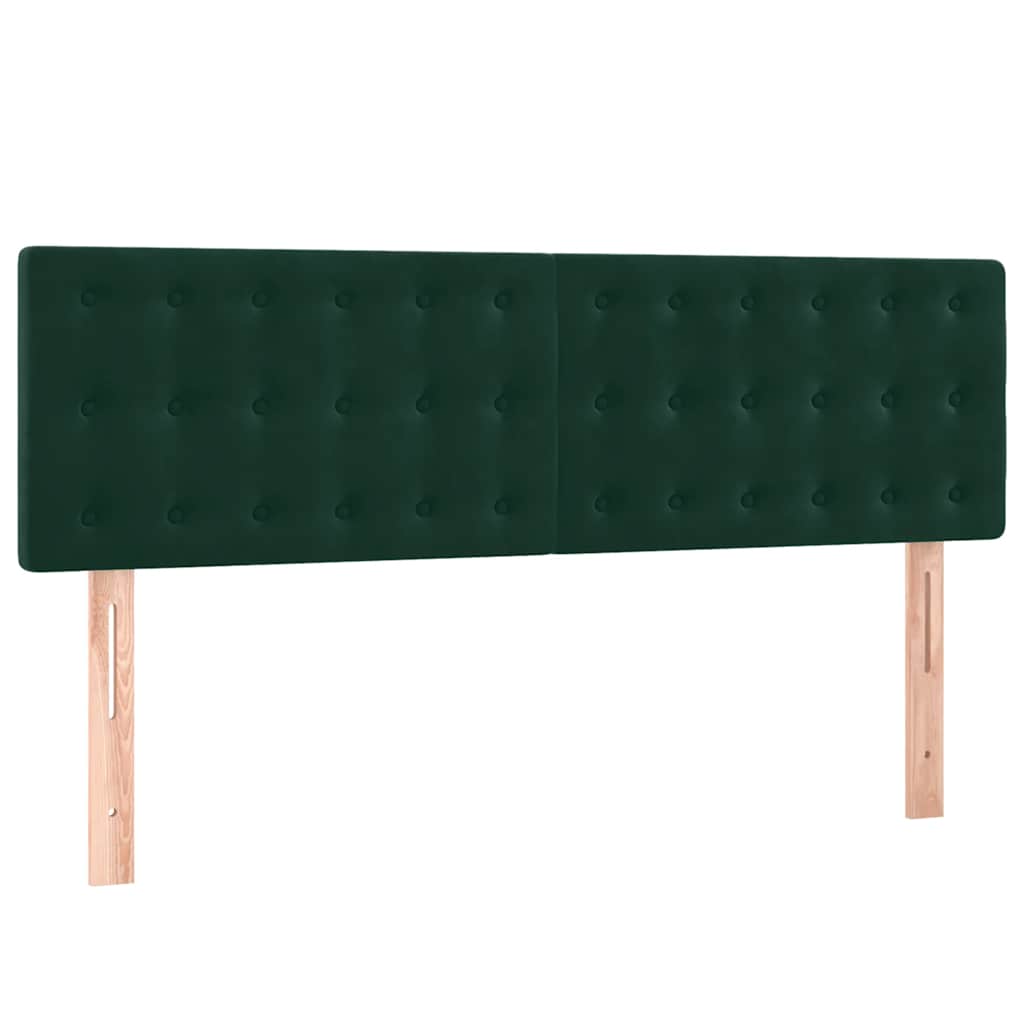 Sommier à lattes de lit et matelas Vert foncé 140x190cm Velours - XIOS