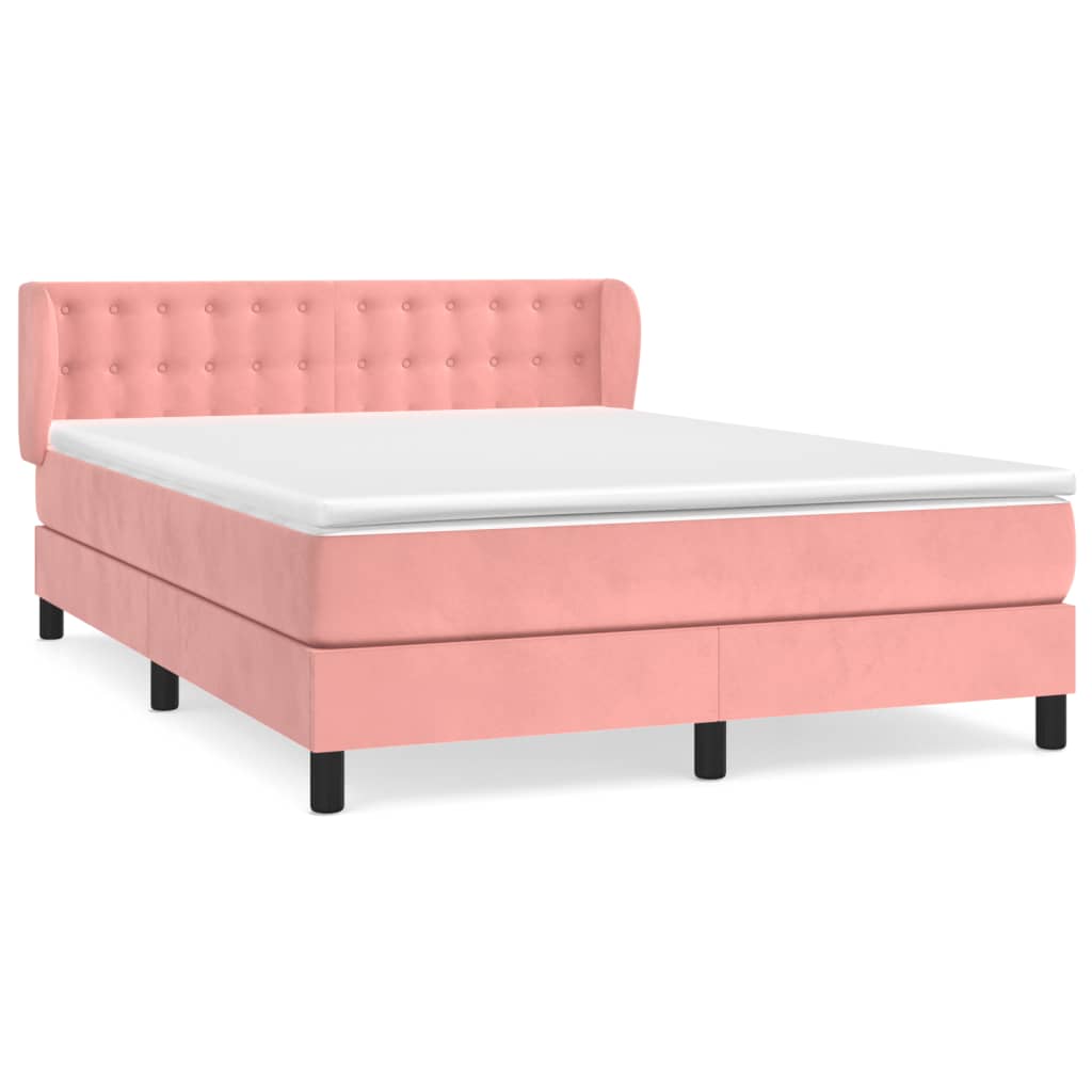 Sommier à lattes de lit avec matelas Rose 140x190 cm Velours - XIOS