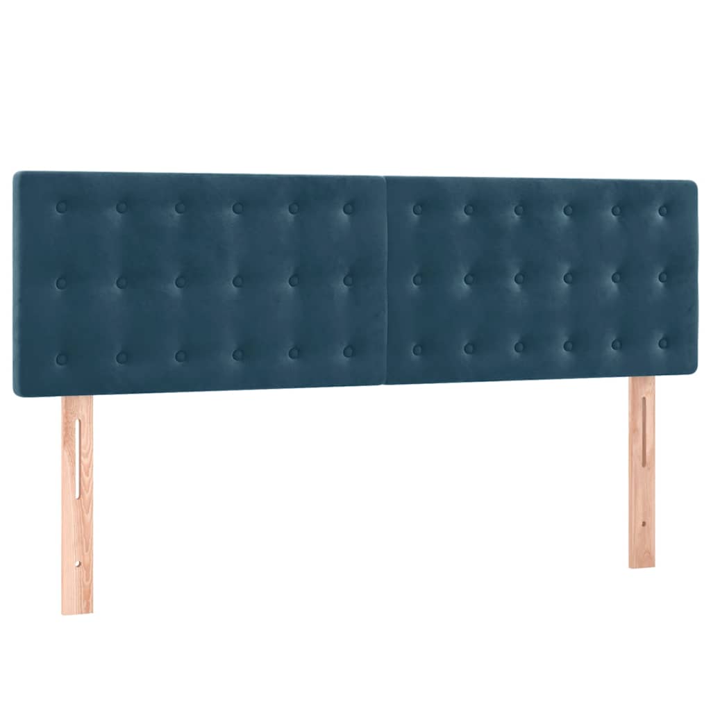 Sommier à lattes de lit et matelas Bleu foncé 140x200cm Velours - XIOS