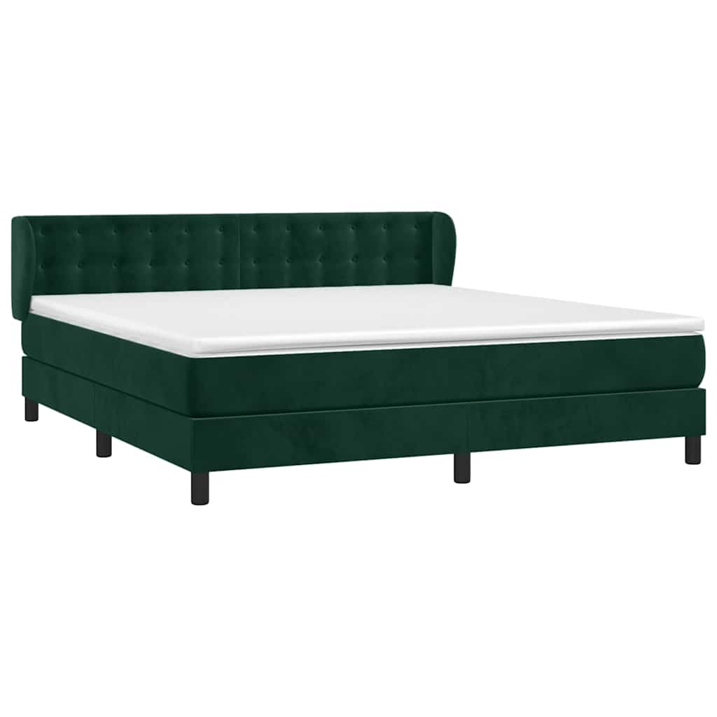 Sommier à lattes de lit et matelas Vert foncé 160x200cm Velours - XIOS