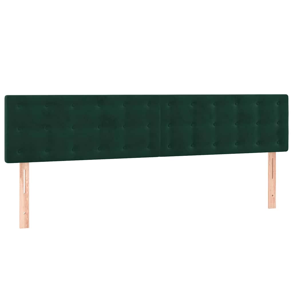 Sommier à lattes de lit et matelas Vert foncé 180x200cm Velours