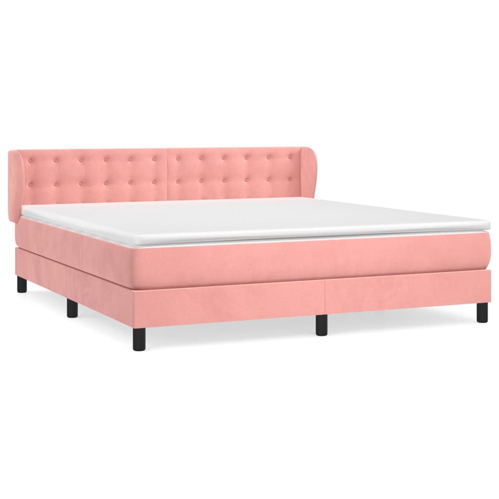 Sommier à lattes de lit avec matelas Rose 180x200 cm Velours - XIOS