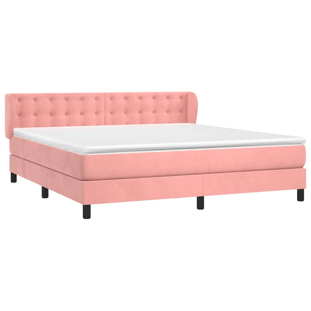 Sommier à lattes de lit avec matelas Rose 180x200 cm Velours - XIOS