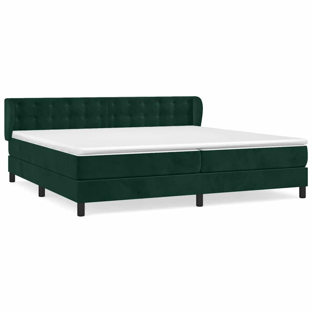 Sommier à lattes de lit et matelas Vert foncé 200x200cm Velours - XIOS