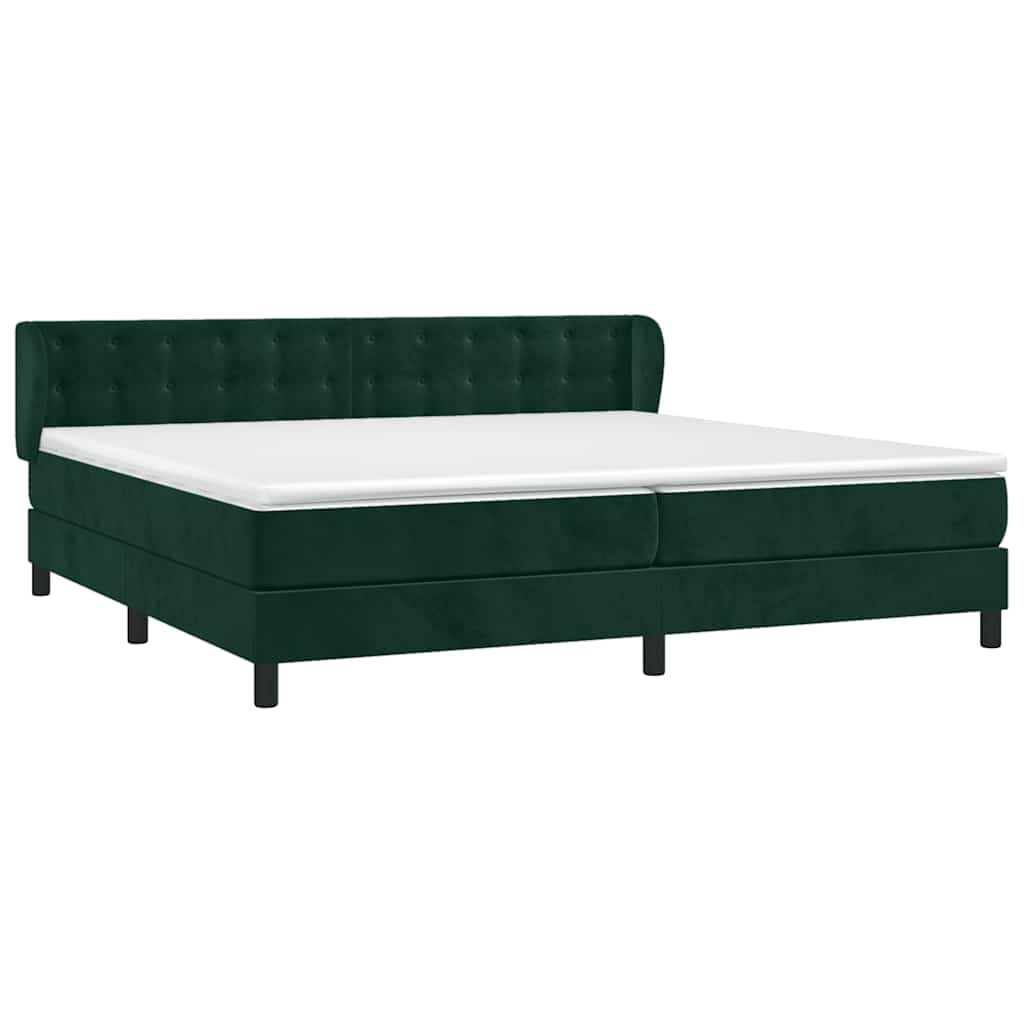 Sommier à lattes de lit et matelas Vert foncé 200x200cm Velours - XIOS