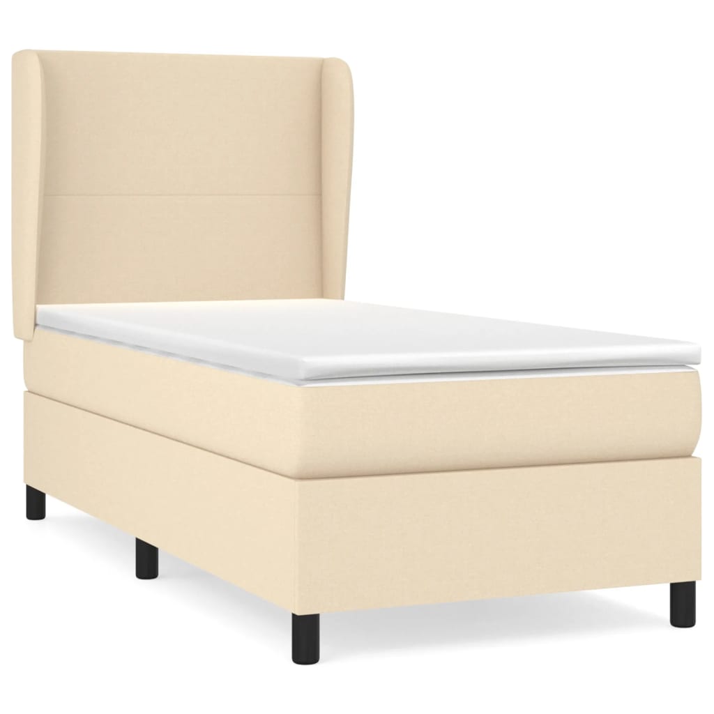 Sommier à lattes de lit avec matelas Crème 80x200 cm Tissu - XIOS