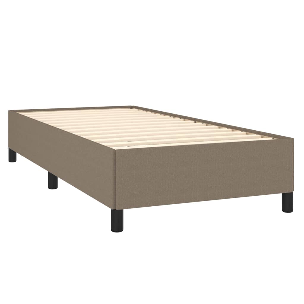 Sommier à lattes de lit avec matelas Taupe 90x200 cm Tissu - XIOS
