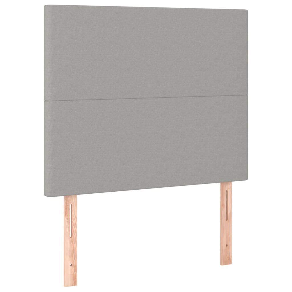 Sommier à lattes de lit avec matelas Gris clair 100x200cm Tissu - XIOS
