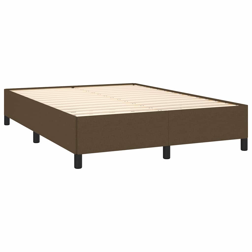 Sommier à lattes de lit avec matelas Marron foncé 140x190 cm