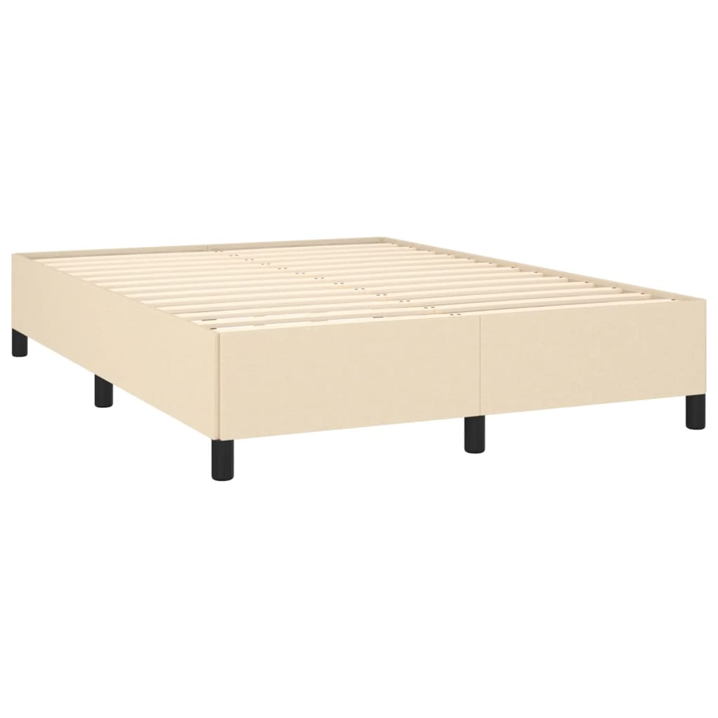 Sommier à lattes de lit avec matelas Crème 140x190 cm Tissu - XIOS