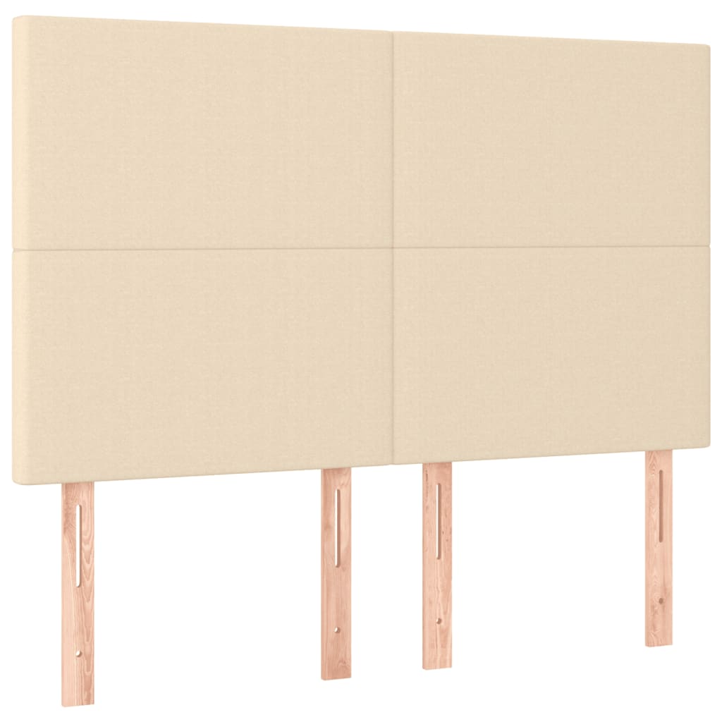 Sommier à lattes de lit avec matelas Crème 140x190 cm Tissu - XIOS