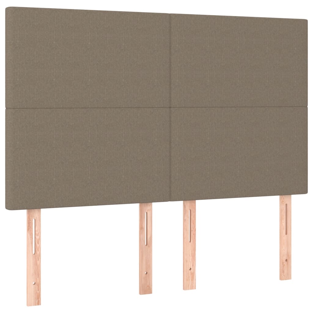 Sommier à lattes de lit avec matelas Taupe 160x200 cm Tissu - XIOS