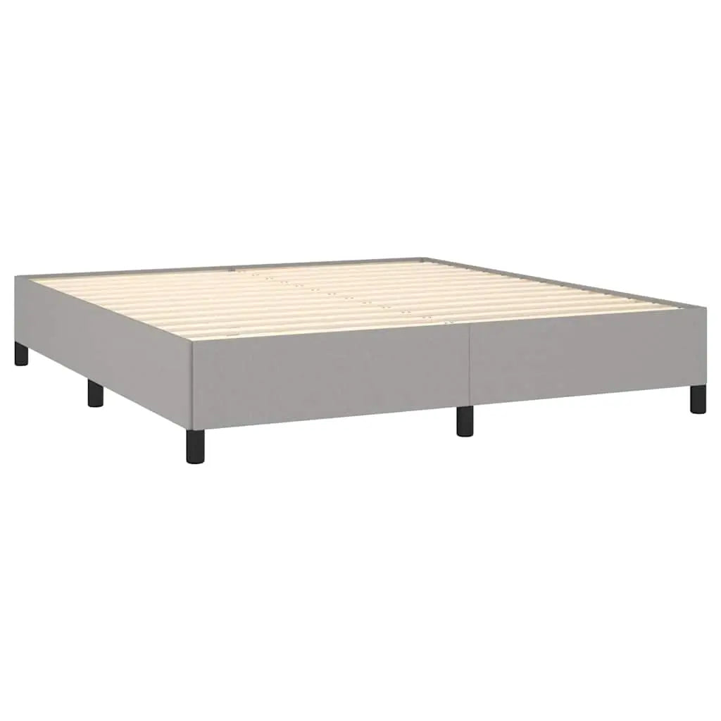 Sommier à lattes de lit avec matelas Gris clair 180x200cm Tissu - XIOS