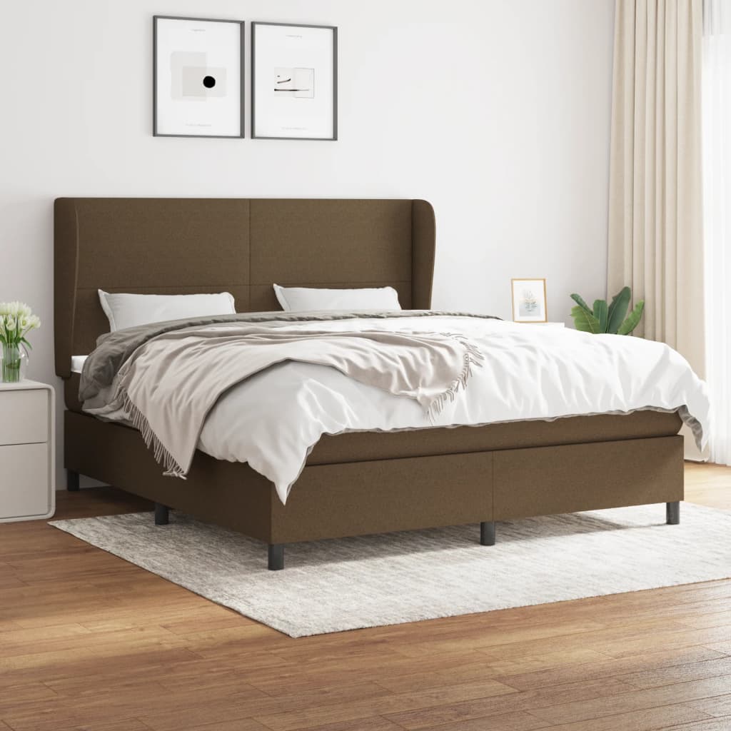 Sommier à lattes de lit avec matelas Marron foncé 180x200 cm - XIOS