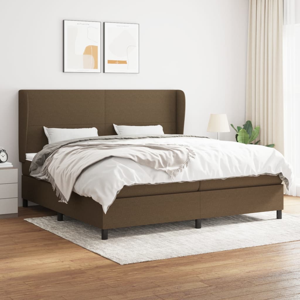 Sommier à lattes de lit avec matelas Marron foncé 200x200 cm - XIOS