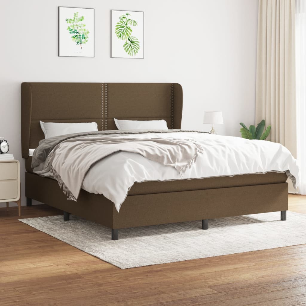 Sommier à lattes de lit avec matelas Marron foncé 180x200 cm - XIOS