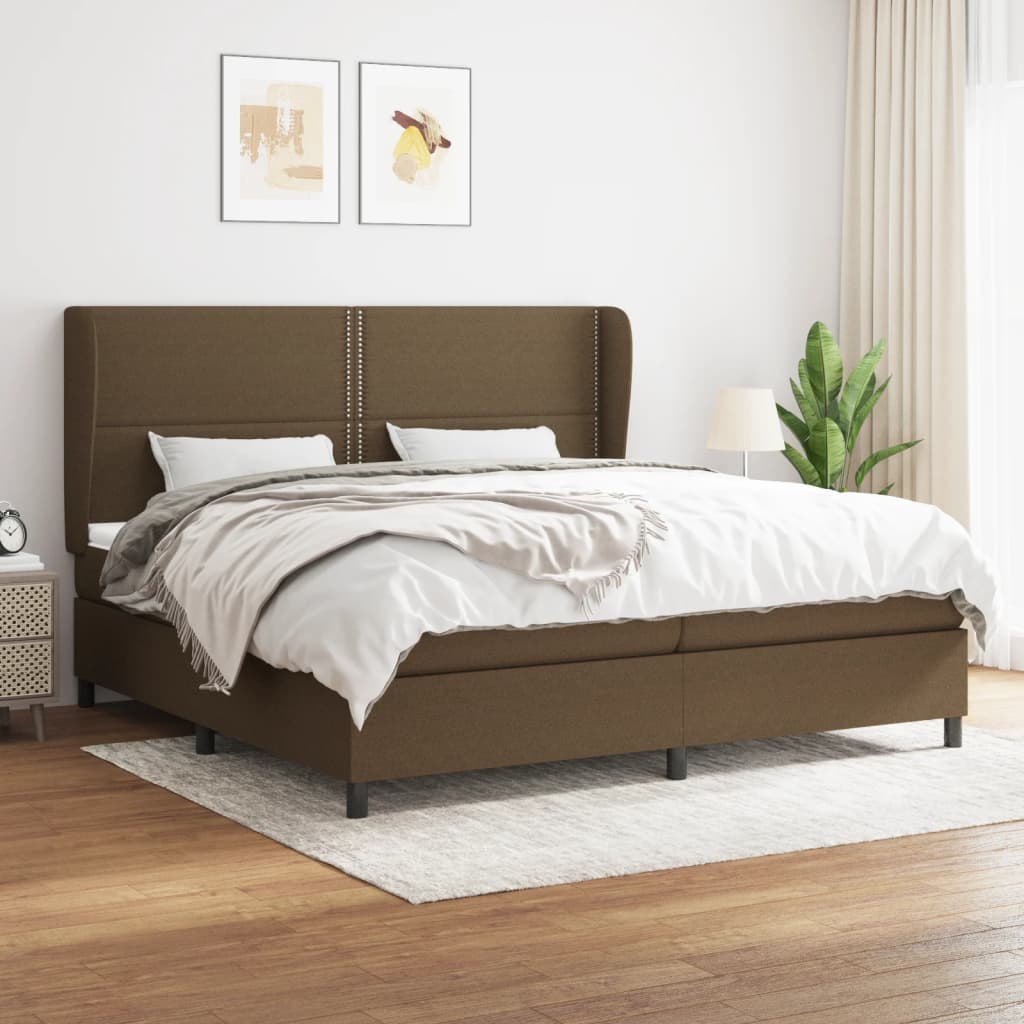 Sommier à lattes de lit avec matelas Marron foncé 200x200 cm - XIOS