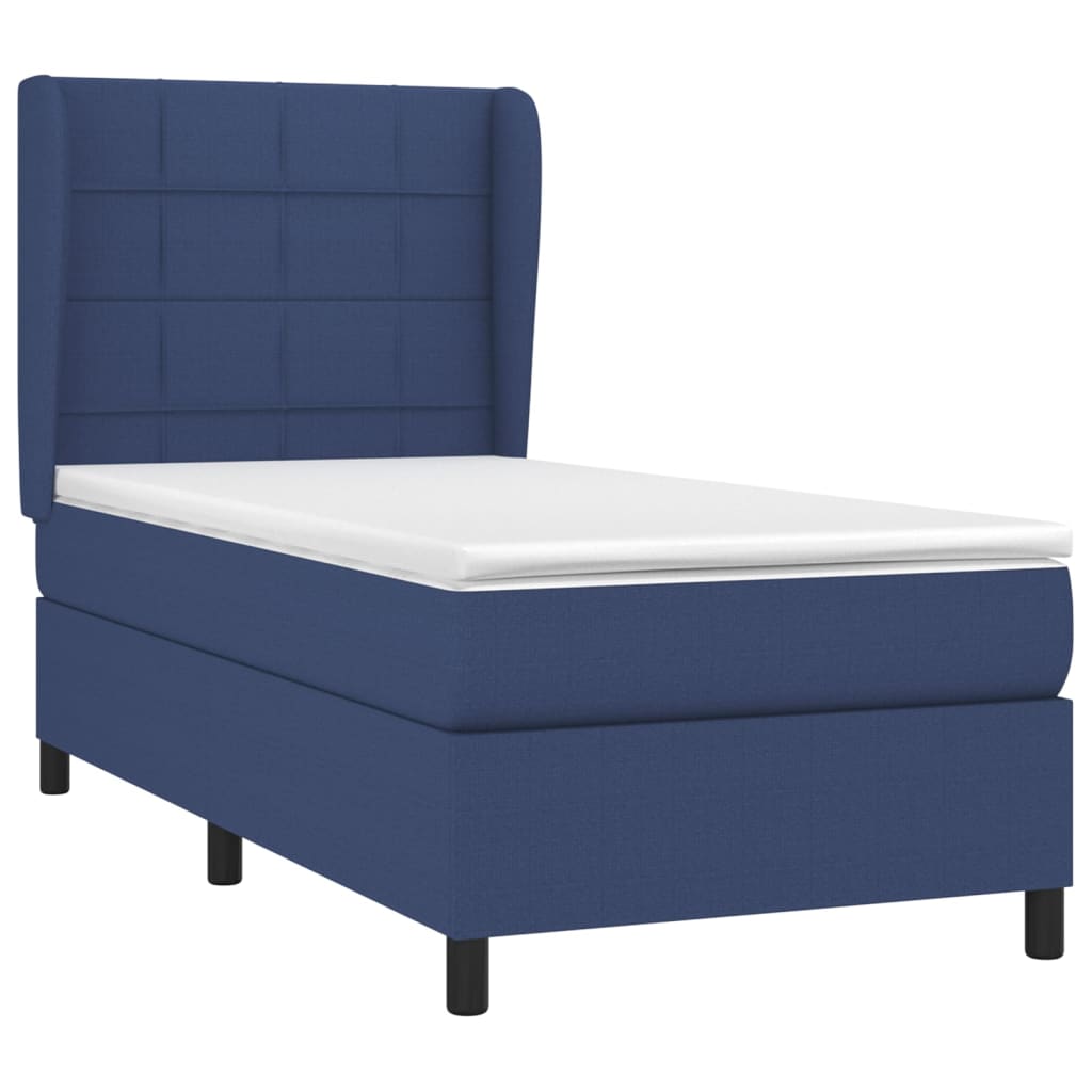 Sommier à lattes de lit avec matelas Bleu 80x200 cm Tissu - XIOS