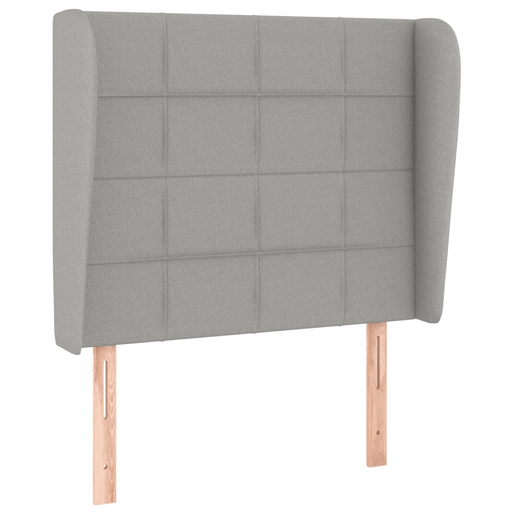Sommier à lattes de lit avec matelas Gris clair 90x200 cm Tissu - XIOS