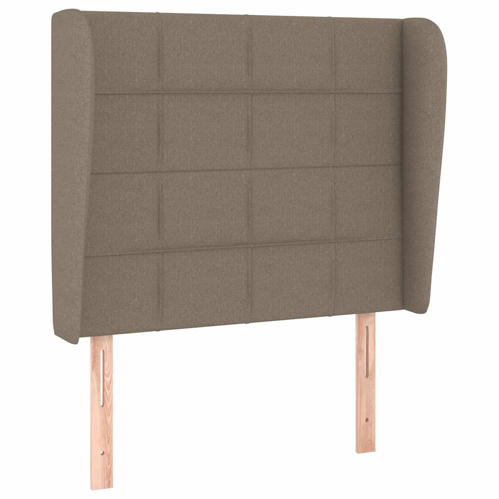 Sommier à lattes de lit avec matelas Taupe 90x200 cm Tissu