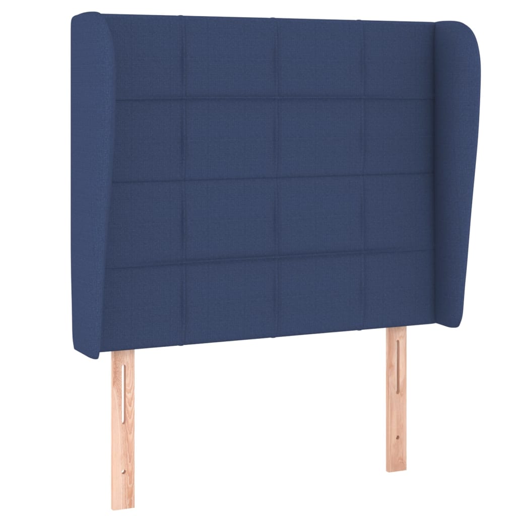Sommier à lattes de lit avec matelas Bleu 90x200 cm Tissu - XIOS