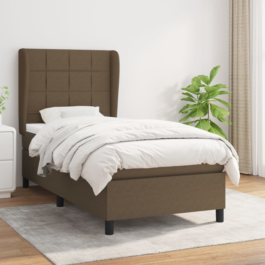 Sommier à lattes de lit avec matelas Marron foncé 100x200 cm - XIOS
