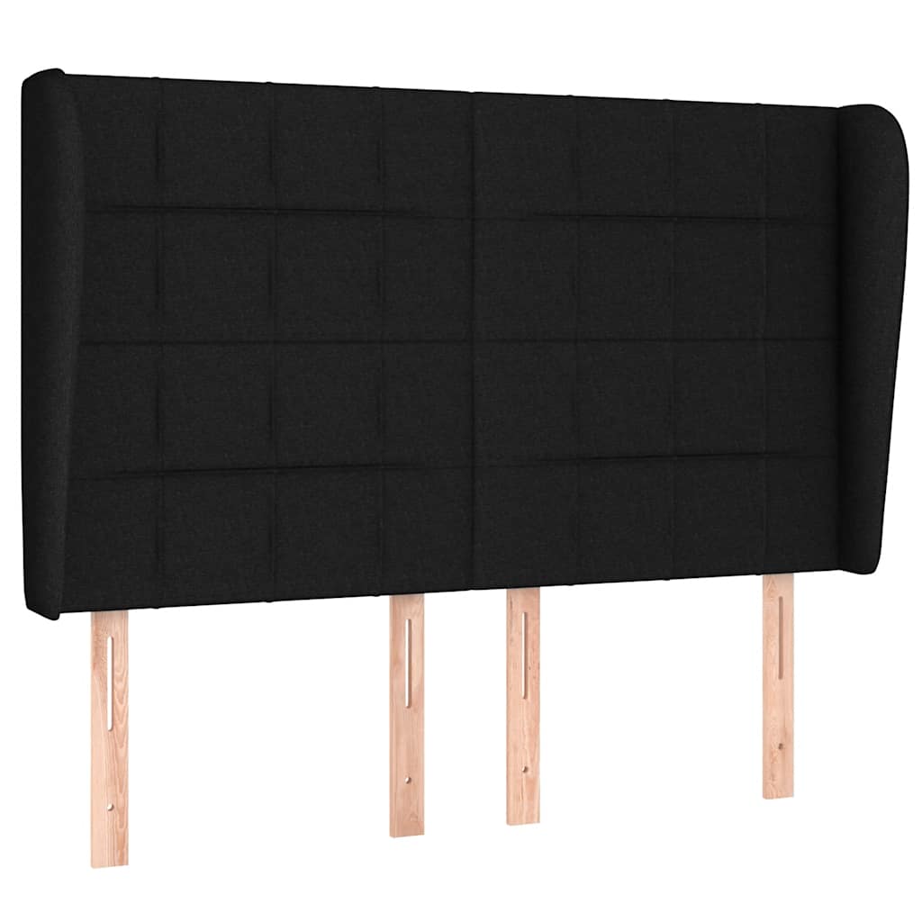 Sommier à lattes de lit avec matelas Noir 140x190 cm Tissu - XIOS