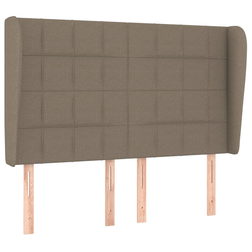 Sommier à lattes de lit avec matelas Taupe 140x190 cm Tissu - XIOS