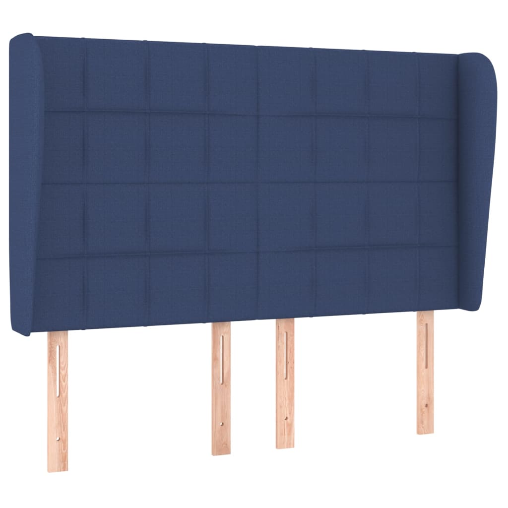 Sommier à lattes de lit avec matelas Bleu 140x190 cm Tissu - XIOS