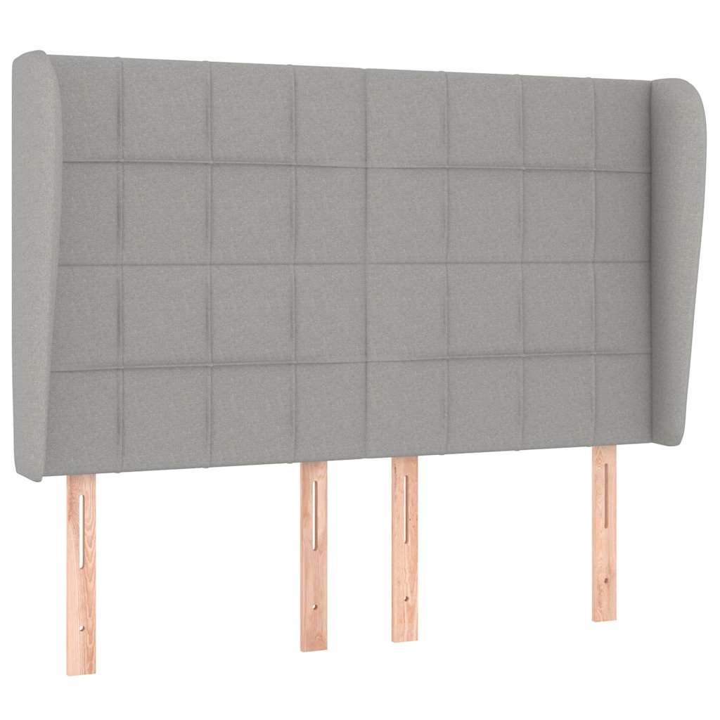 Sommier à lattes de lit avec matelas Gris clair 140x200cm Tissu
