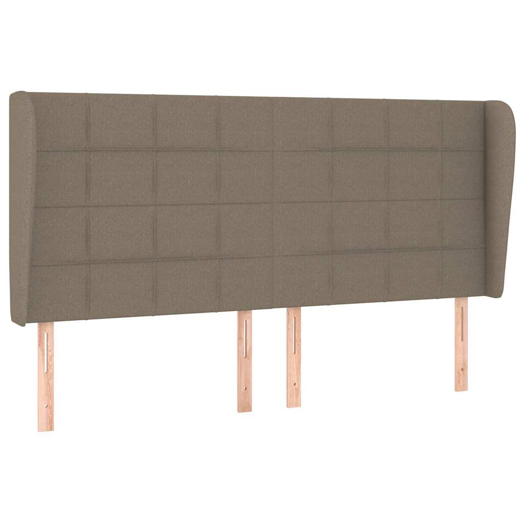Sommier à lattes de lit avec matelas Taupe 160x200 cm Tissu