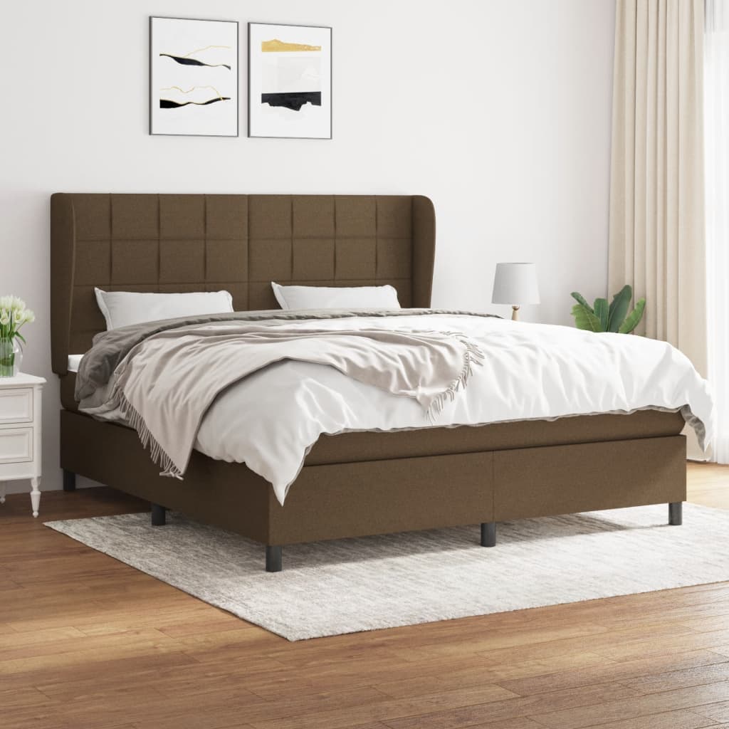 Sommier à lattes de lit avec matelas Marron foncé 180x200 cm - XIOS